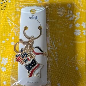 4th Of July Star and Flag Bag/Keychain